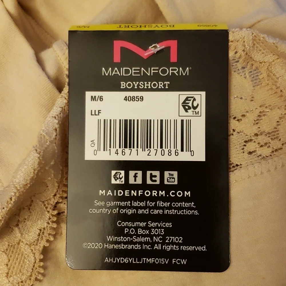 Maidenform Dream Lace Trimmed Nude Boyshort Size 2X